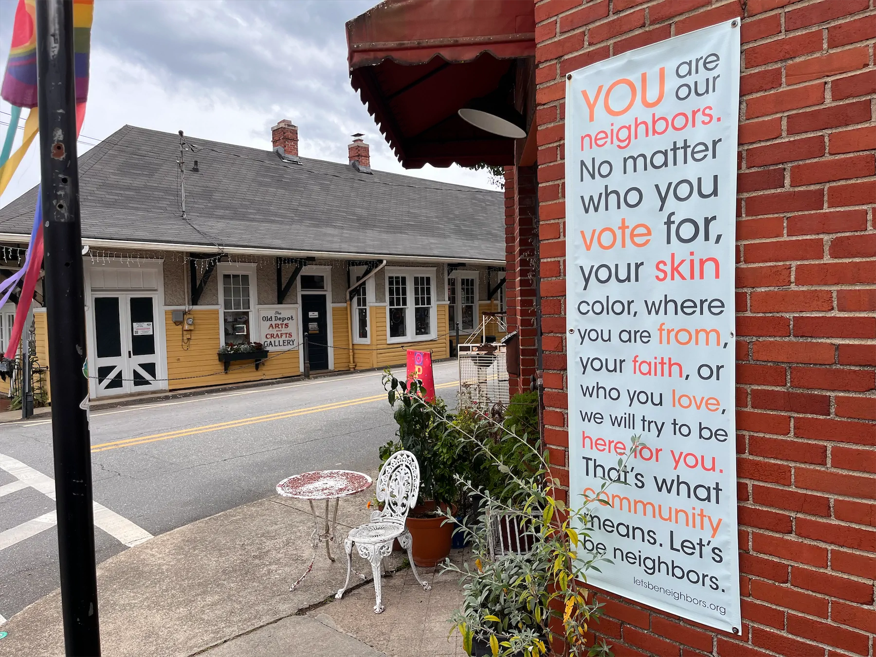 banner on house